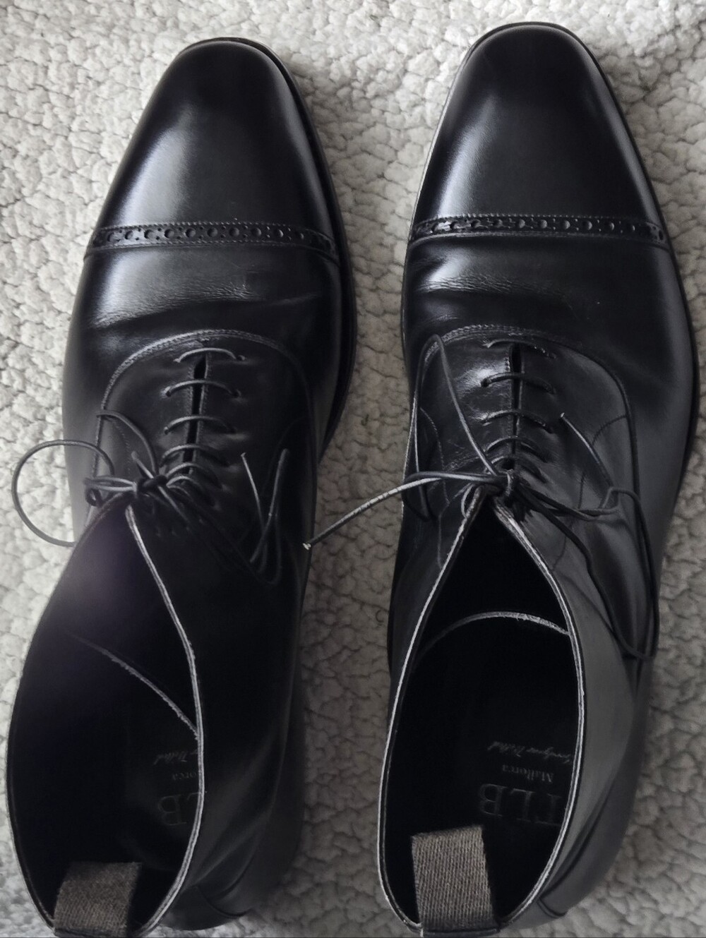 TLB Mallorca Balmoral Style Black Leather Boots. UK Size 10.5 US Size 11.5